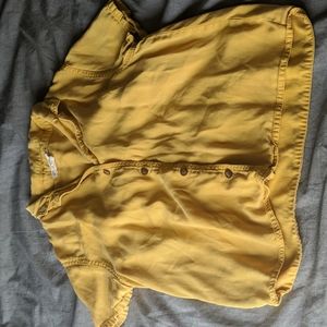 Mustard Yellow C&C Button up Short Sleeve Shirt